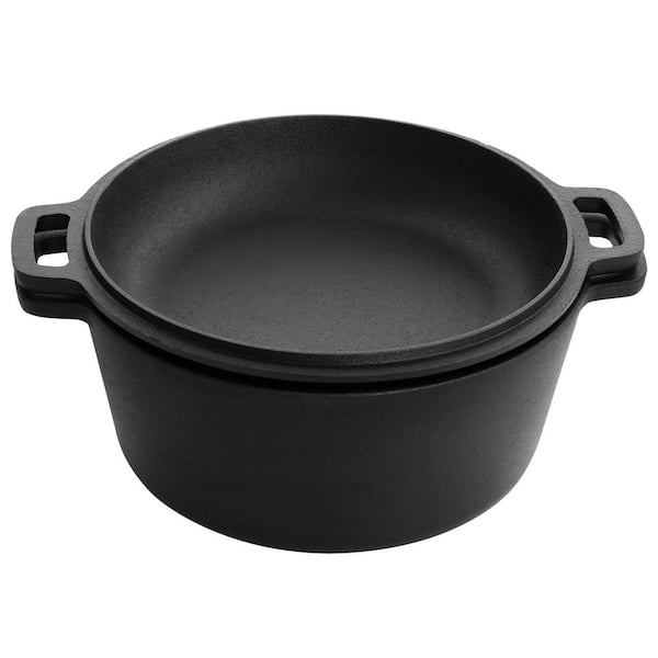 Basics Pre-Seasoned Cast Iron 5-Piece Kitchen Cookware Set, Pots and  Pans, Black, 14.17 x 12.2 x 10.63 in