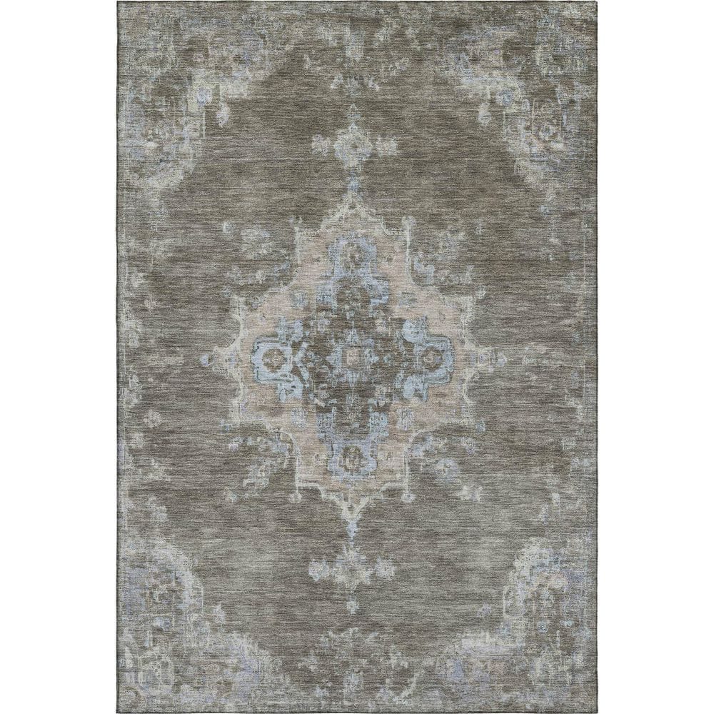 Mayfield Premium Machine Washable Abstract AMF2321 Brown 9 ft. x 12 ft. Area Rug price history on PriceWatchPro