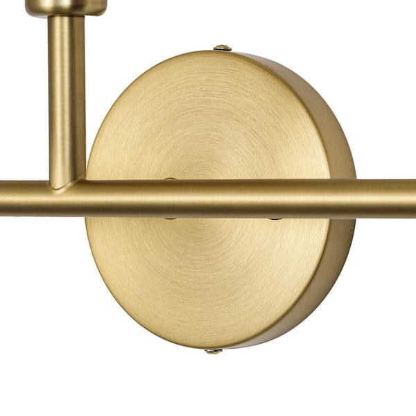 HUOKU Haven 3-Light 23.6 in.W Brushed Brass Modern Bathroom Vanity 