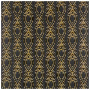 Art Deco Daiquiri Black 11-3/4 in. x 11-3/4 in. Porcelain Floor and Wall Tile (12.74 sq. ft./Case)
