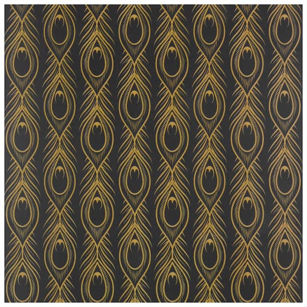 Merola Tile Art Deco Daiquiri Black 11-3/4 in. x 11-3/4 in. Porcelain Floor and Wall Tile (12.74 sq. ft./Case)