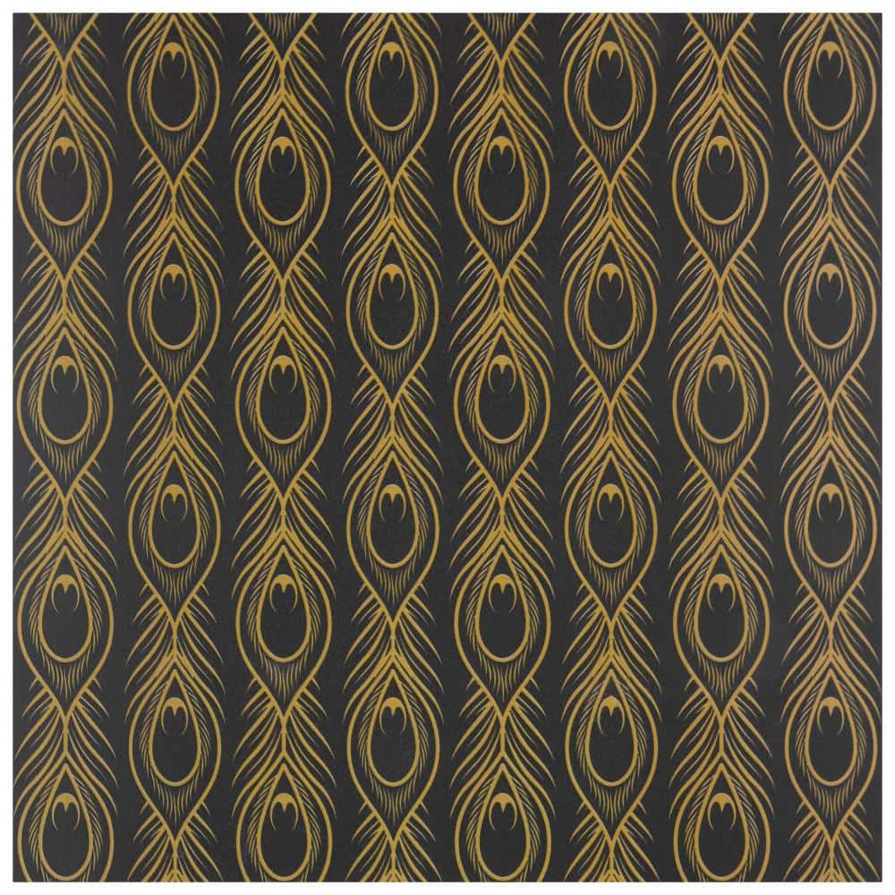 Art Deco Daiquiri Black 11-3/4 in. x 11-3/4 in. Porcelain Floor and Wall Take Home Tile Sample price history on PriceWatchPro