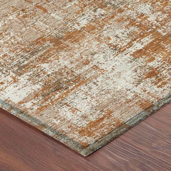 Chantille Machine Washable Indoor/Outdoor Abstract ACN2693 Paprika 10 ft. x 14 ft. Area Rug