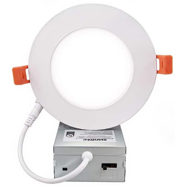 3 in. Adjustable CCT New Construction and Remodel IC Rated Dimmable Indoor Integrated LED Round Slim Recessed Light Trim