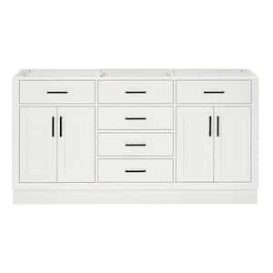 Hepburn 66 in. W x 21.5 in. D x 34.5 in. H Double Sinks Freestanding Bath Vanity Cabinet without Top in White