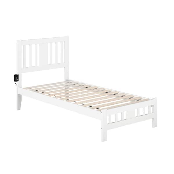 AFI Tahoe Twin Bed with Footboard in White