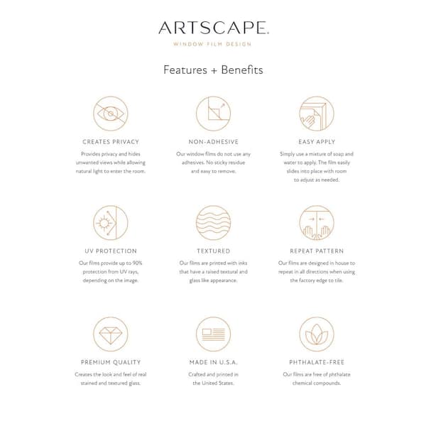 Artscape - Sunset 24 in. W x 36 in. L Window Film