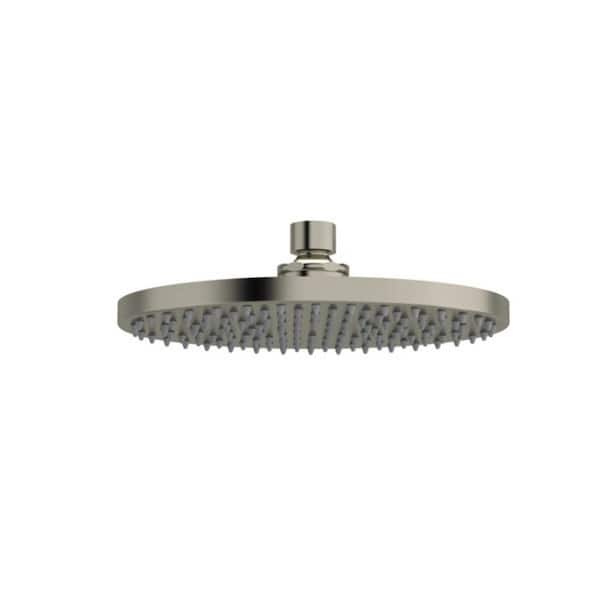 RIOBEL 1-Spray Pattern 8 in. Wall Mount Fixed Showerhead in Brushed Nickel