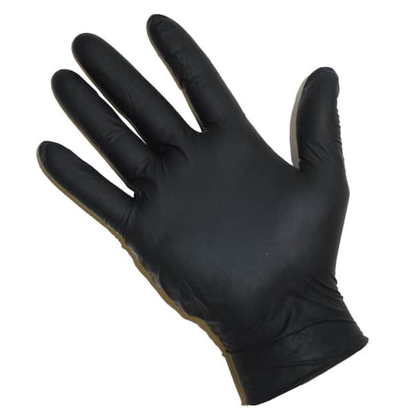 West Chester Powder Free Black Nitrile Disposable Gloves, Small - 100 Ct. Box, sold by the case