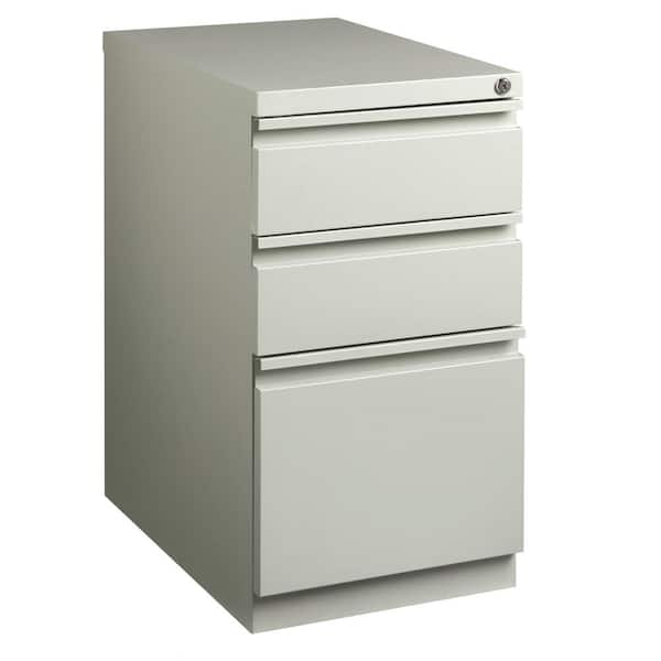 Hirsh 23 in. D 3-Drawer Light Gray Metal Letter Width 15 in. W Mobile Pedestal File Cabinet Box-Box-File
