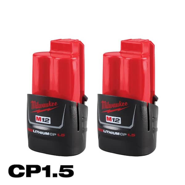 M12 12-Volt 1.5 Ah Lithium-Ion Compact Battery Pack (2-Pack)