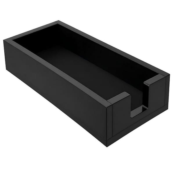 Acrylic Napkin Holder for Bathroom, Hand Towel Tray for Kitchen, Parties, Weddings, Black