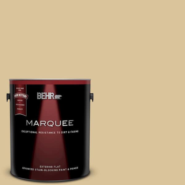 BEHR MARQUEE 1 gal. #UL160-6 Straw Basket Flat Exterior Paint and Primer in One