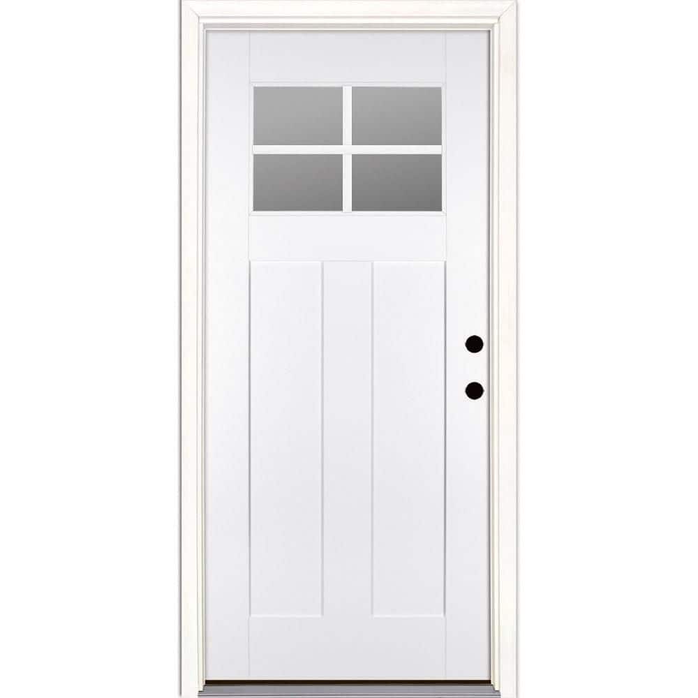 Feather River Doors 4-Lite SDL 36 in. x 80 in. Left Hand Inswing 1/4 ...