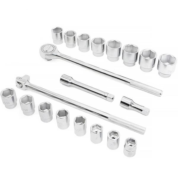 XtremepowerUS 3/4 in. Drive Socket Wrench Set Standard SAE Tools (21-Piece)