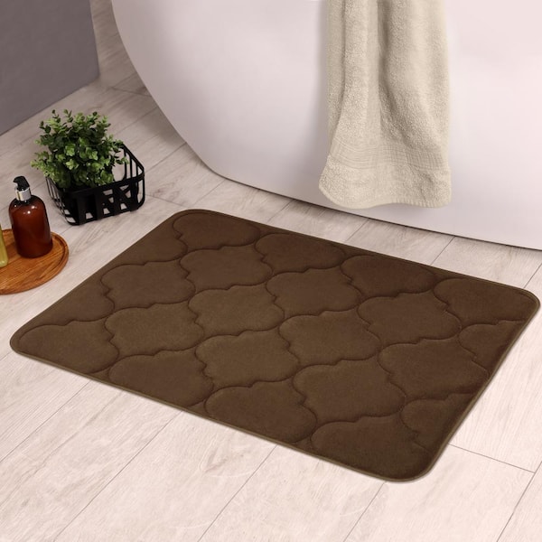 Madison Brown 17 in. x 24 in. Memory Foam Mat