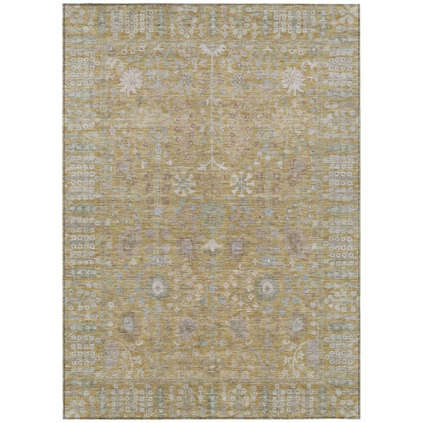 Chantille Machine Washable Indoor/Outdoor Abstract ACN2231 Wheat 2 ft. 6 in. x 3 ft. 10 in. Area Rug