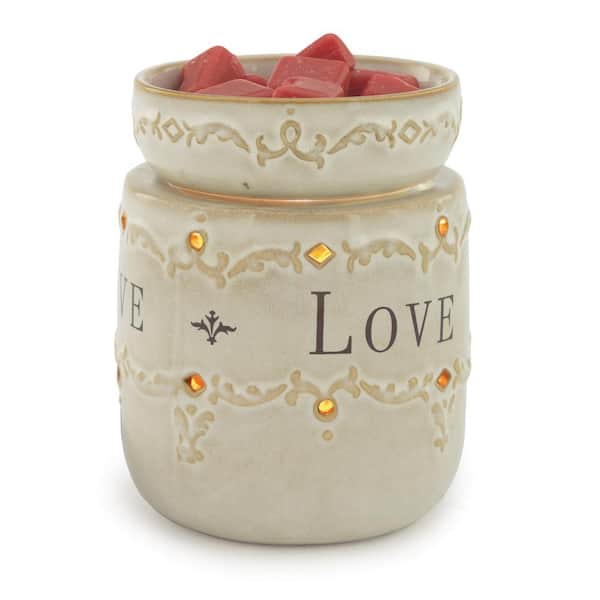 Candle Warmers Etc 8.8 in. Live, Laugh, Love Illumination Fragrance Warmer