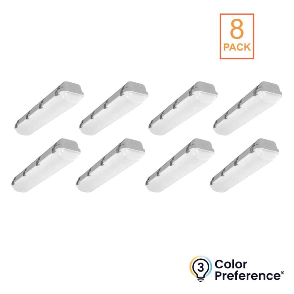 8-Pack Sellado 2 ft. Vapor Tight 2600-3900 Lumens Integrated LED White Wraparound Light Selectable CCT 3500K 4000K 5000K price history on PriceWatchPro