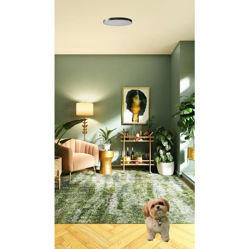 Convex 5" Round LED Flush Mount Ceiling Light in Matte White