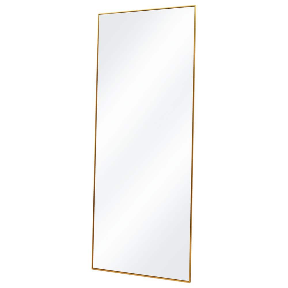 XRAMFY 18 in. W x 58 in. H Rectangular Gold Modern Aluminum Alloy