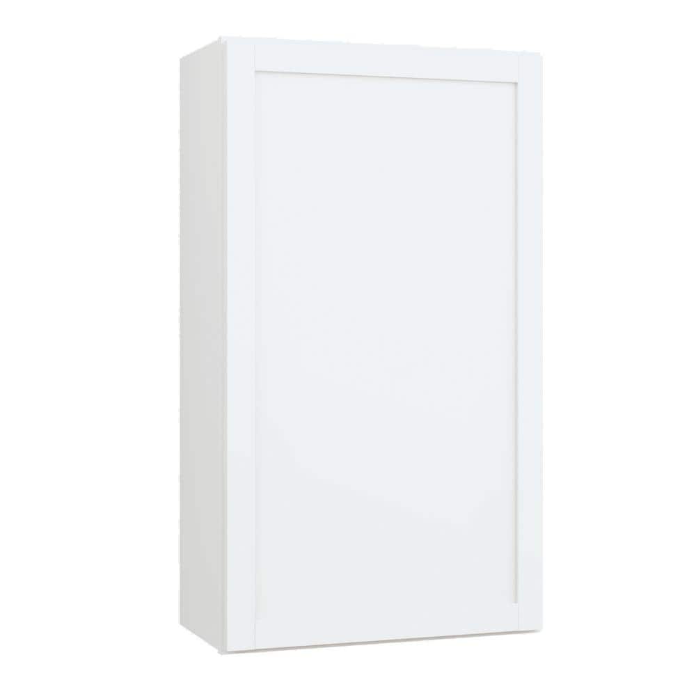 Courtland 24 in. W x 12 in. D x 42 in. H Assembled Shaker Wall Kitchen Cabinet in Polar White price history on PriceWatchPro