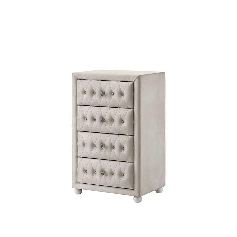 44 in. H Beige 4-Drawer 32 in. W Chest of Drawers styled for large capacity chest of drawers for clothing storage