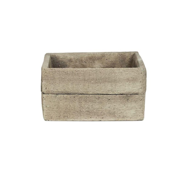 Paddock Home & Garden 7 in. Concrete Low Square Planter