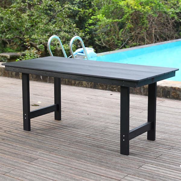 【新品】auvil テーブル black garden family table HDPE Patio Dining Family Table, coffee table, outdoor table for 4