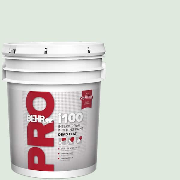 BEHR PRO 5 gal. #460E-1 Meadow Light Dead Flat Interior Paint