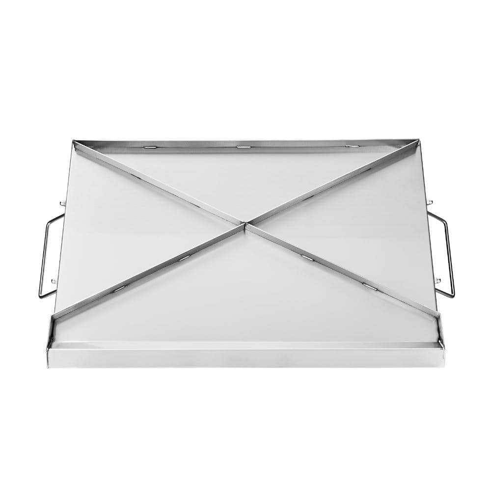 Stainless Steel Griddle 23 x 16 in., Flat Top Rectangular Gas Grill Plate, Universal Teppanyaki Cookware with Handle price history on PriceWatchPro