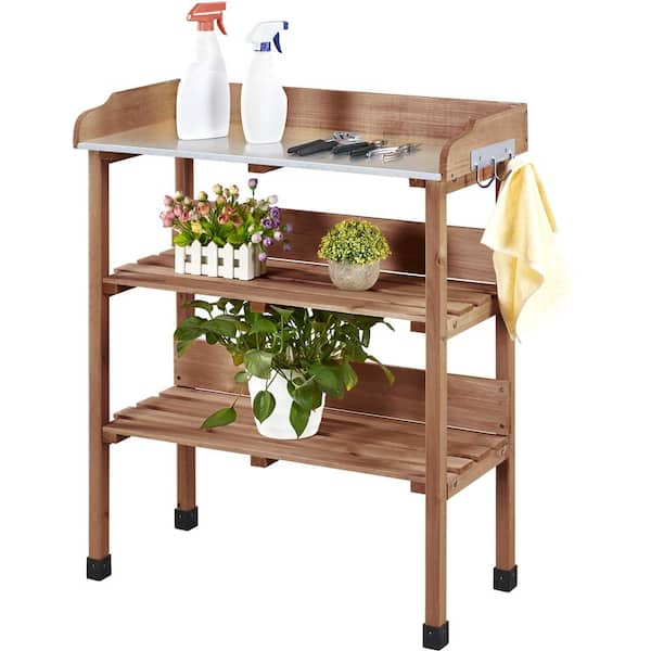 Yaheetech Multifunctional Kitchen Trolley Wood Utility Storage