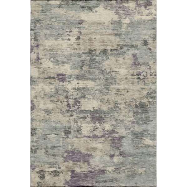 Mayfield Premium Machine Washable Abstract AMF2074 Sage 5 ft. x 7 ft. 6 in. Area Rug