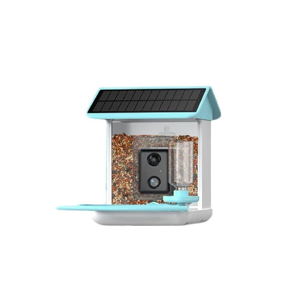 Solar-Powered Wireless Smart Bird Feeder with Camera 64G TF Card 1080P HD A