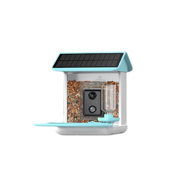 Unbranded Solar-Powered Wireless Smart Bird Feeder with Camera 64G TF Card 1080P HD App Alerts and 2-Way Audio (1-Pack)