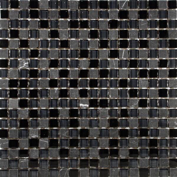 Merola Tile Tessera Mini Bizancio 11-3/4 in. x 11-3/4 in. x 8 mm Glass and Stone Mosaic Tile