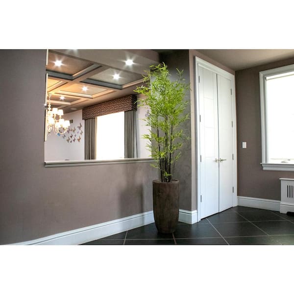 VINTAGE HOME 7.17 ft. Tall Artificial Faux Real Touch Bamboo Tree with Fiberstone Planter