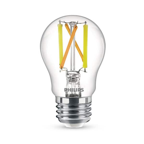 40-Watt Equivalent A15 Ultra Definition Dimmable Clear Glass E26 LED Light Bulb Soft White with Warm Glow 2700K (2-Pack)
