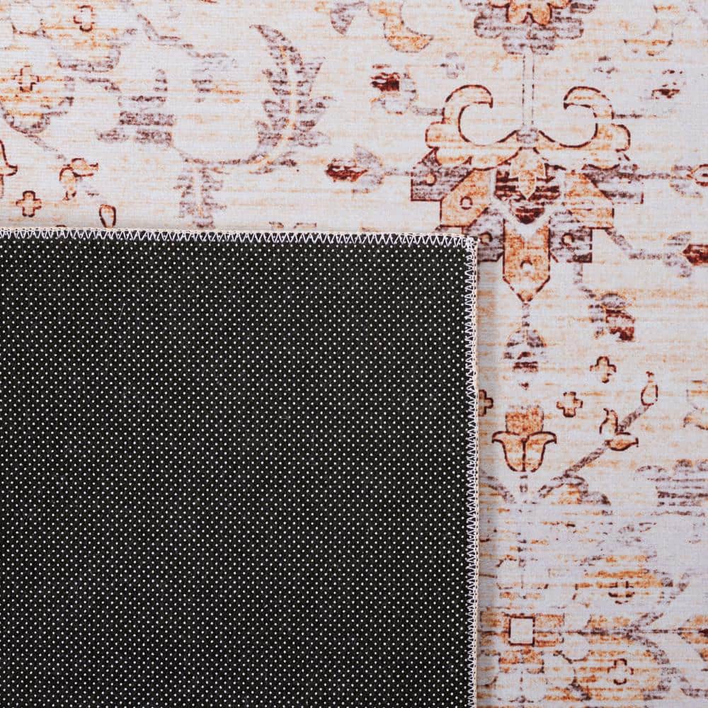 Tucson 8' x 10' Beige and Gold Hand-knotted Synthetic Rug