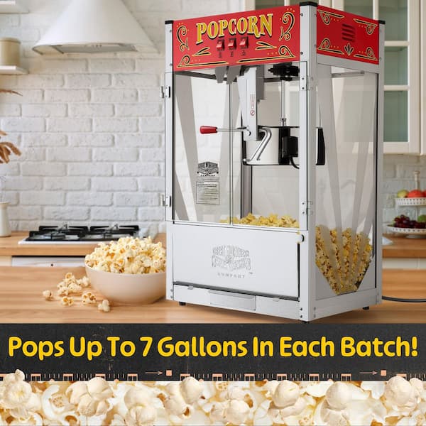 GREAT NORTHERN 1350-Watt 16 oz. Red Countertop Popper Popcorn