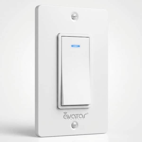 2 Pack Wireless Wall Light Switch with Remote Control Single Pole 2.4G Bluetooth Neutral Wire Required