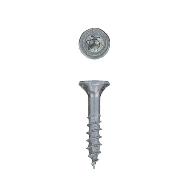 #14 x 1-1/4 in. Exterior Flat Head Deck Wood Screws Construction Torx T-Star Plus (1500 Each) Bulk Pail Bit Included
