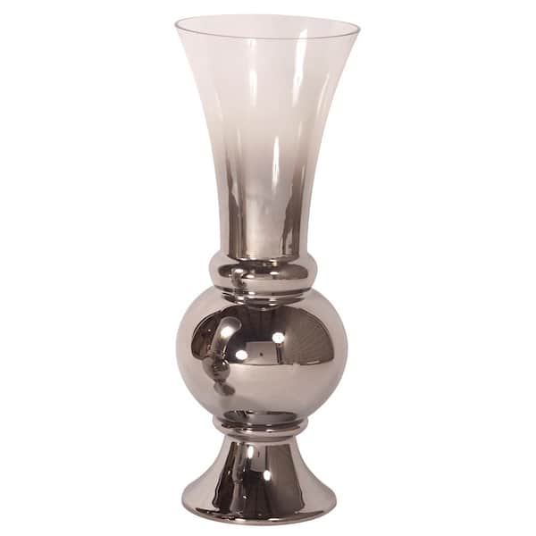 Marley Forrest Large Smokey Glass Fluted Decorative Vase-93011 - The ...