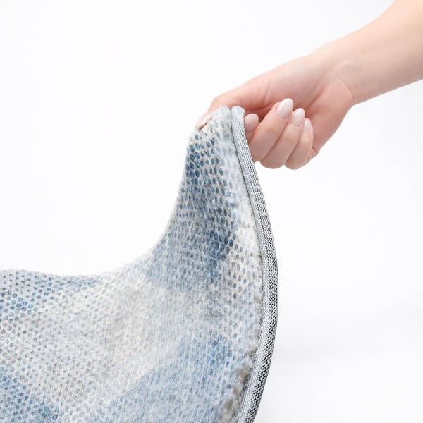 Dream Shag Premium Machine Washable Abstract ADS539 Blue 8 ft. x 10 ft. Area Rug