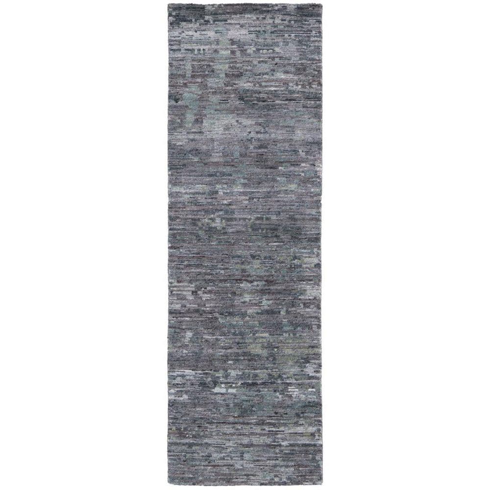 2 ft. x 8 ft. Blue, Gray Abstract Runner Rug price history on PriceWatchPro