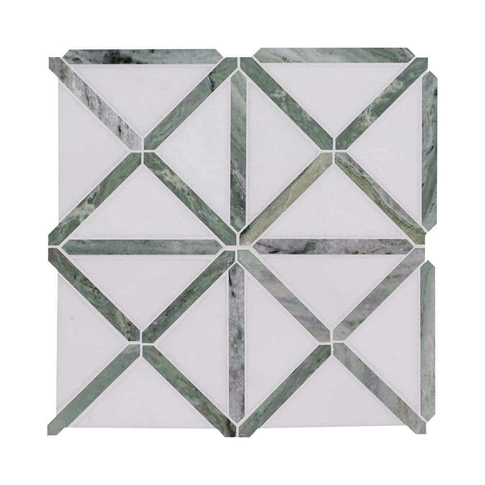 MSI Verdant Green Geometrica 12 in. x 12 in. x 0.38 in