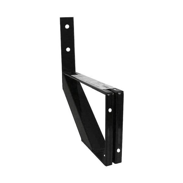 Pylex 7-1/2 in. x 10-1/4 in. Metal/Steel 1-Step Stair Stringer Black (Includes 1 Stair Riser)