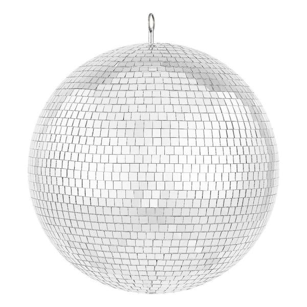 Mirror Disco Ball with Hanging Ring, 16 in. x 16 in. Globe, Large Party Decoration for Wedding, Club, Stage, Birthday