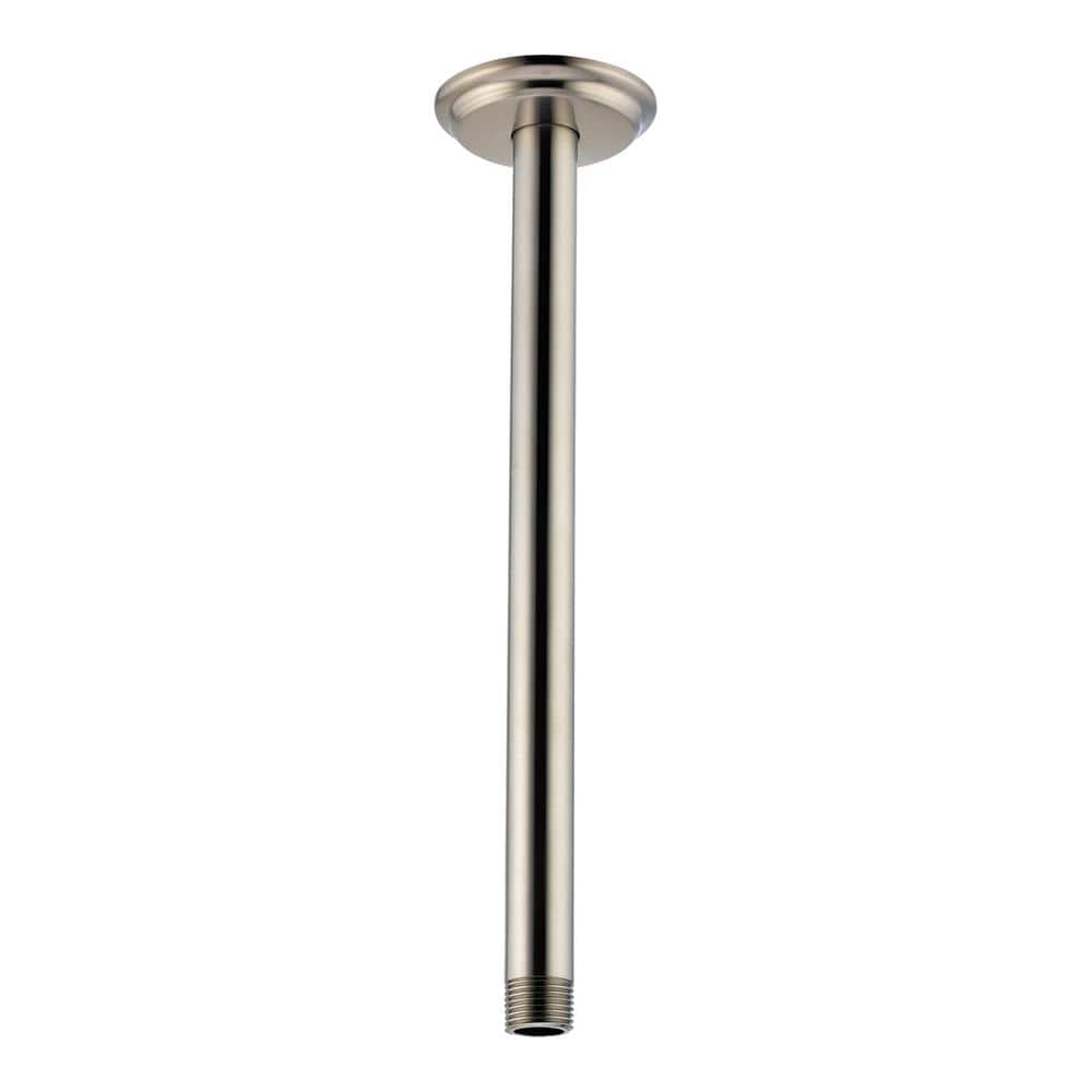Pfister 12 in. Ceiling Mount Shower Arm and Flange, Brushed Nickel 015