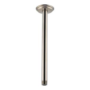 12 in. Ceiling Mount Shower Arm and Flange, Brushed Nickel